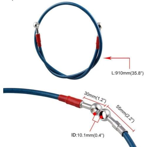 960MM Motorcycle Flex Brake Hose Line Pipe M10 Hydraulic Reinforced Brake Clutch