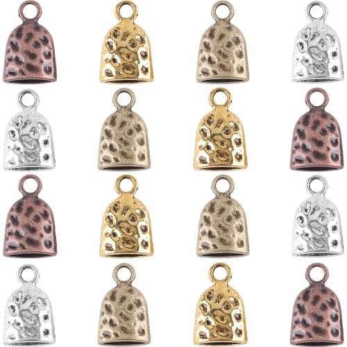 30Pcs/Lot Wholesale Finding Tibetan Silver-color Bell Shaped Pendant Spacer Beads for Jewelry Making DIY Necklace Bracelet Craft