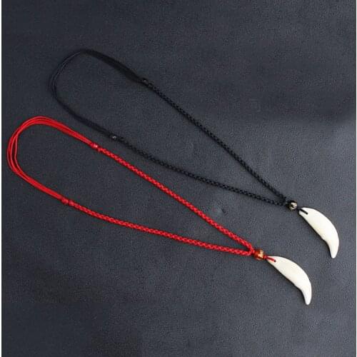 True Animal Tooth Necklace Wolf Tooth Necklace Pendant Men Tribal Wolf Tooth Charm Pendant Necklace Vintage Look Teeth Jewelry