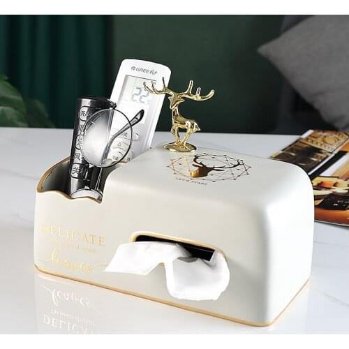Cover Napkin Holder Square Tissue Box Container Cute Nordic Creative Tissue Boxes Animal Papel Seda Wipe Case BW50ZJ