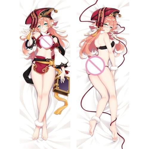 Coscase 2021-July Update Japanese Anime Pillowcase Genshin Impact Yan Fei Hugging Pillow Cover Case Dakimakura Body Pillow Case