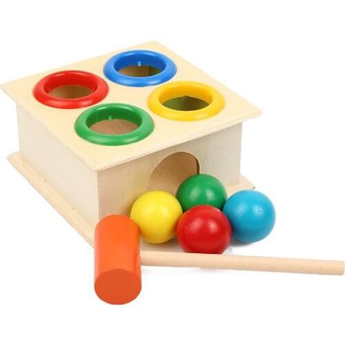 Wooden Hammer Toy, Pounding Box Toy for One Year Old Presents, Toddler Boy Gifts Game Toy
