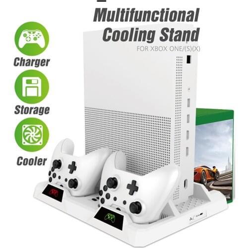 OIVO Dual Controller Charging Dock Station For Xbox ONE Cooling Vertical Stand Games Storage Charger for Xbox ONE/S/X Console