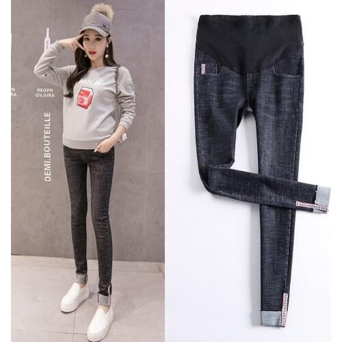 High Elastic Waist Stretch Jeans For Pregnant Women Clothes Maternity Pants Skinny Jeans Nursing Pregnancy Abdominal Denim Jeans