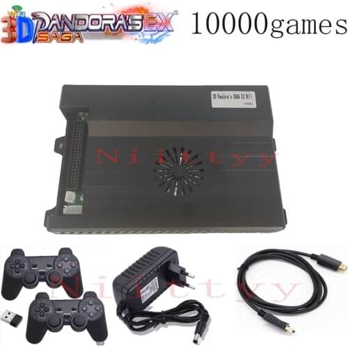 New Pandora 3D Saga EX Box 10000 in 1 pcb board Kit 300pcs 3D Save Multiplaye Separate Arcade Game Console Cabinet powe