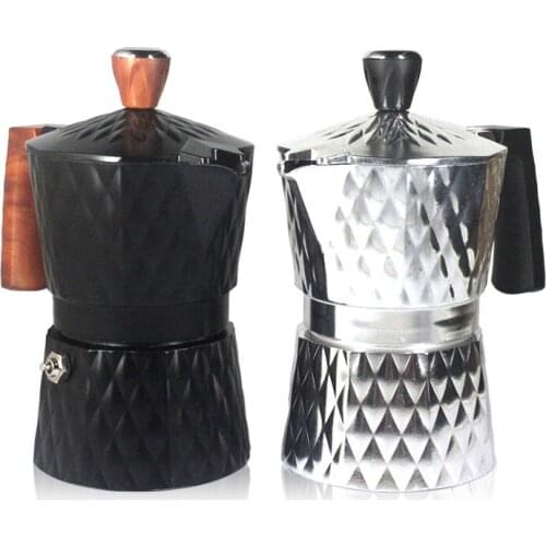 Mocha pot Italian classic aluminium coffee aluminum pot extracts grease office household drinkware moka coffeepot coffee maker