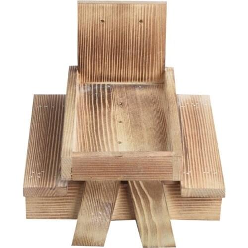 Squirrel Feeder Table Wooden Squirrel Picnic Bench Durable Weatherproof Squirrel Feeding Station with Solid Structure