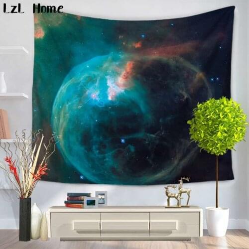 LzL Home Mysterious Universe Tapestry Painting Mandala Hippie Boho Wall Hanging Carpet Sandy Beach Picnic Door Curtain Ceilings