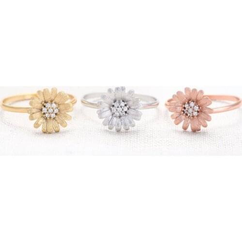 Fashion chrysanthemum ring Crystal flower chrysanthemum rings for women wholesale