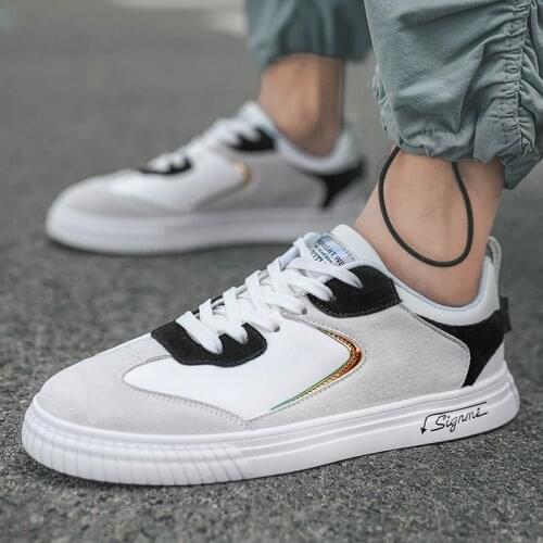 Men Shoes Casual Spring Autumn Leather Flat Footwear Lace-up Low Top Male Sneakers Tenis Masculino Man Comfortable Fashion Shoes