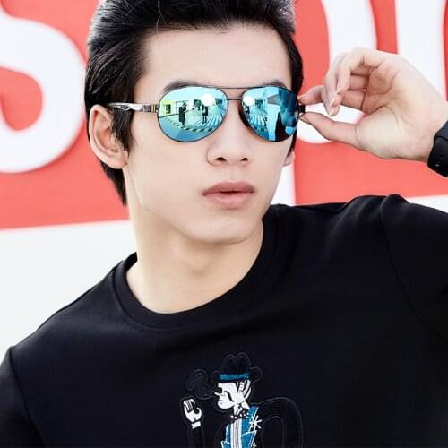 Mens Sunglasses Alloy Gradient Polarized Sunglasses Outdoor Eyewear Driving Fashion Mens Driving Sunglasses Without Case 7515