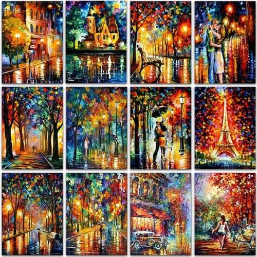 5D Diamond Painting Kit Girl landscape scenery Couple Street view Full Square&Round embroidery mosaic Cross stitch Sale Gift Art