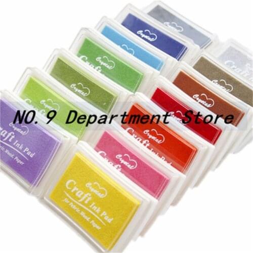 15pcs/15colors Big Size DIY Scrapbooking Stamp inkpad Vintage Crafts Ink Pad Colorful Oil Based Inkpad Stamps Finger Painting