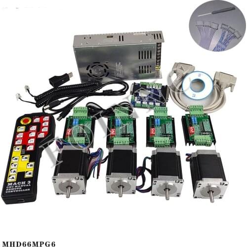 CNC controller set, 4 axis, 4 TB6600, Nema23 stepper motor controller, sys power electronic steering wheel control, promotion