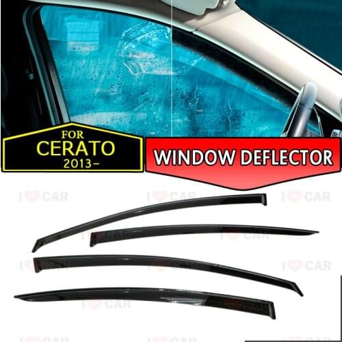 Window deflector for Kia Cerato 2013-2017 car window deflector wind guard vent sun rain visor cover car styling decor