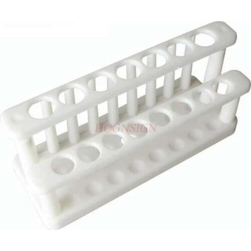 Plastic test tube rack double row 15 hole with column removable for 15mm 20mm test tube chemical experiment equipment