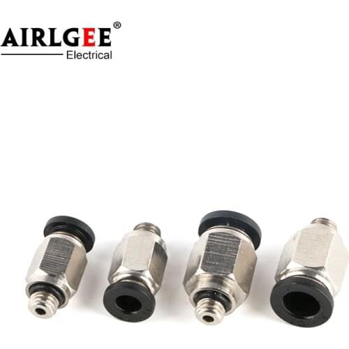 1Pcs Mini PC4/6/8 M3C/M5C/01C Pneumatic Fitting Thread Air Hose Fitting Copper Body One Touch Push In Quick Connector