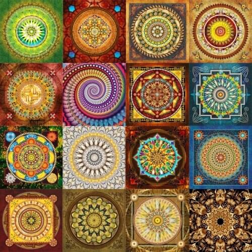 Ruxing Diamond mosaic Mandala Diamond Painting Cross Stitch Embroidery Diamond embroidery Cross Stitch Home decoration