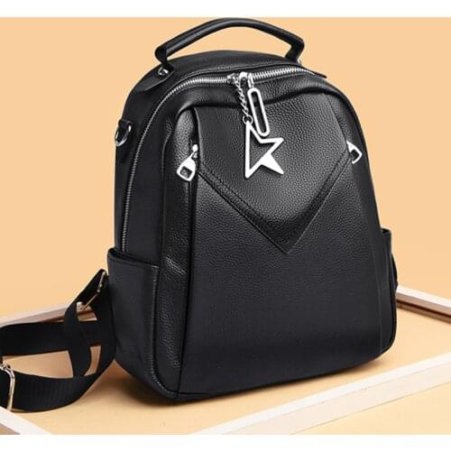 Women Genuine Leathe Backpack Fashion Luxury Womens Backpacks High Quality Cowhide Shoulder bags Casual Travel Female Back pack
