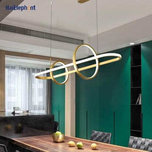 Modern Gold Black White LED Pendant Lights For Dining Living Room Bedroom Creative Hanging Lamps Deco Indoor Lighting Fixtures