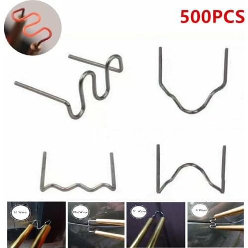 500pcs Welding Rods Hot Staple Wave Hot Staples Bumper Repair Welding Wire Hot Staple Repair Machine Plastic Welding Staples