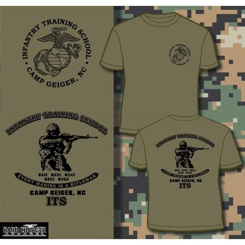 Usmc United States Marine Corps - Infantry Training School Grunt Camp Geiger, Ncmen Summer Round Neck MenS T- Shirt