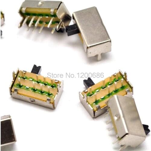 Pull switch 8 feet 3 handle high 3MM on off mini Slide Switch 8pin 3Position High quality toggle switch Handle length 3MM