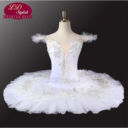 Adult White Swan Lake Ballet Tutu Girls Professional For Performance Classical Ballet Tutu Pancake LD0022 Children Dancewear