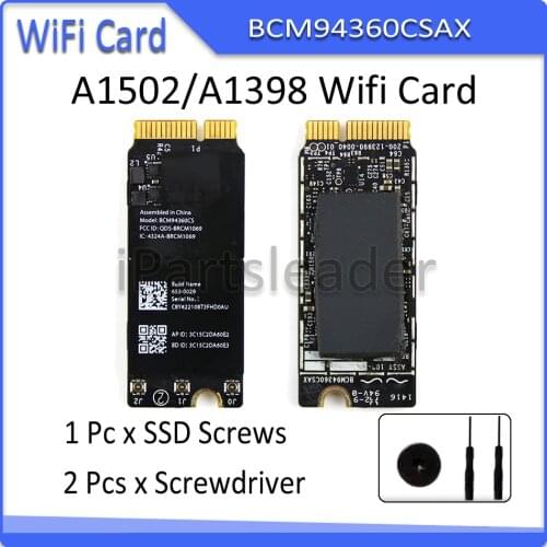 Wifi Card for Macbook Pro A1425 A1502 A1398 BCM94360CS BCM94360CSAX Wifi Card 802.11ac BT4.0 2012-2015