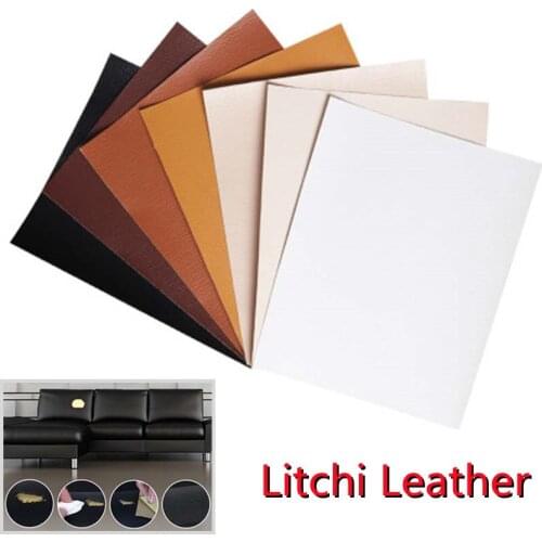 1pcs Self Adhesive Litchi Faux Synthetic Leather Patches Fabric Multicolor PU Sofa Hole Repair Car Sticker Decorative Waterproof
