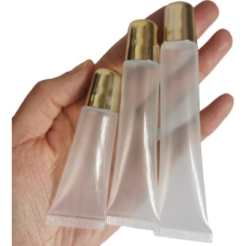 10g 15g 20g Clear Squeeze Lip Gloss Tube Cosmetic Container Empty Lipgloos Packaging Bottle Plastic Squeeze Tubes 50 Pieces