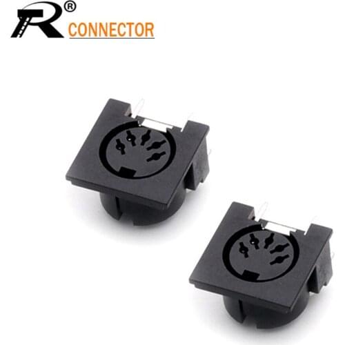 20pcs/lot Circular DIN Jack Female S Terminal 5 pin PCB Mount Connector 5PIN DIN Socket High quality