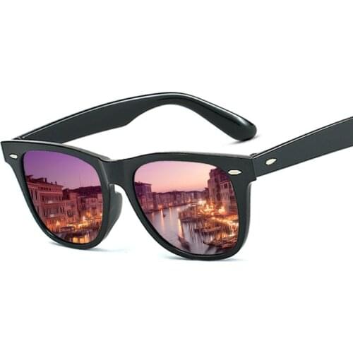 2019 Fashion Anti-Reflective Sunglasses Men/Women Classic Rectangle Black Mirror Sun Glasses For Mens/Womens