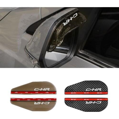 Car Rearview Mirror Rain Eyebrow Rain Shield Shade Protector Cover for Toyota CHR C-HR Accessories Car Styling