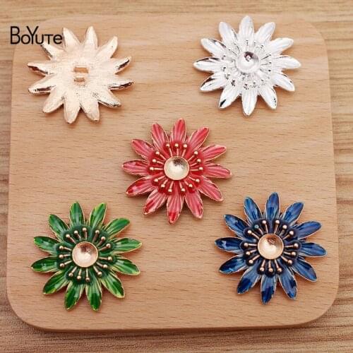 BoYuTe (20 Pieces/Lot) 33MM Alloy Sun Flower Factory Supply Handmade DIY Jewelry Accessories Materials