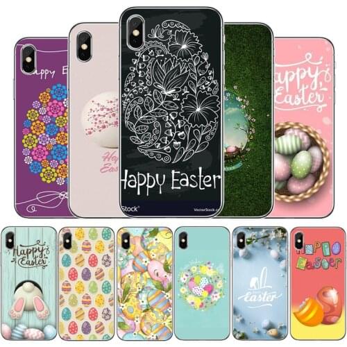 Eggs Happy Easter holiday Cover Soft Silicone Phone Case For iPhone 5 5S 6 6plus 7 8 plus X XR XS Max 11 PRO Max SE 2020