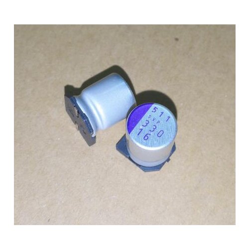 50pcs 16V 330UF 16SVP330M SMD 10x12mm chip Solid Aluminum Electrolytic Capacitor