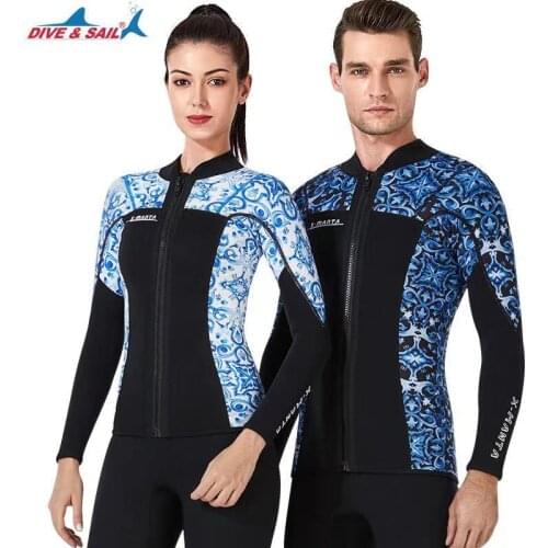 DIVE&Sail wetsuit jacket women mens 3mm neoprene for cold water swimming