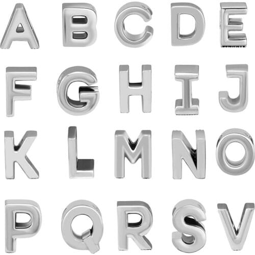 GPY 26 Letters Charms 925 Original Fit Pandora Bracelet Sterling Silver Beads for Jewelry Making DIY Kralen