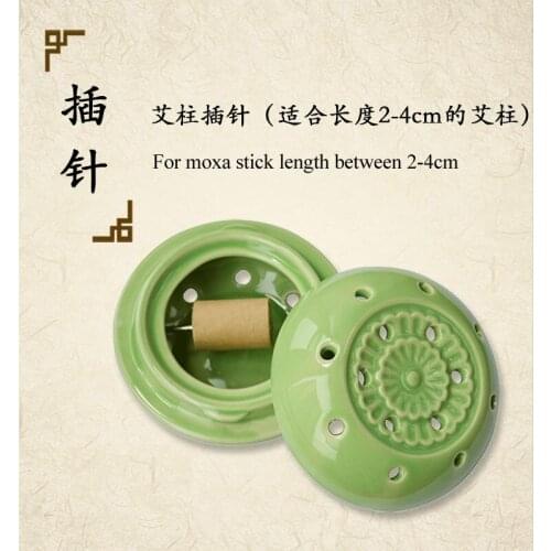Moxibustion massage Ceramic Moxa Box Pot Moxibustion Tin Cupping Massage Warming Therapy For Arm Leg Abdomen