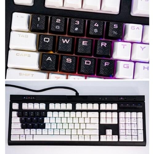 DIY Custom Keyboard Keycaps 13pcs ABS Backlit Keycap with Texture Non-slip Cover Suitable for Gaming Mechanical Keyboard