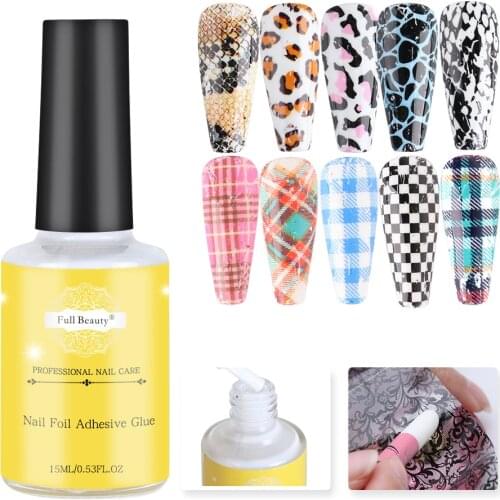 Nail Adhesive Glue For Foil Sticker Starry Sky Foil Gel Nail Polish Transfer Glue Nail Accessories Manicure Nail Art Decor LE947