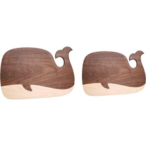 Creative Black Walnut Whale Cutting Board Solid Wood Cutting Board Complementary Food Board Sushi Pizza Tray