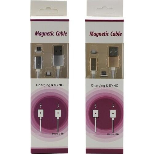 100pcs Magnetic Charger cable 1M Quick Charging LED Lighting Metal Micro USB Sync Data Cable For Samsung S6 Note 5 Android phone