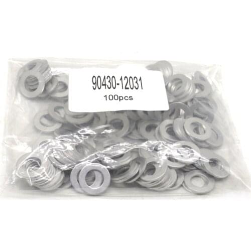 Set of 100PCS - For Toyota for Scion for Lexus Washers Seals Rings Oil Drain Plug Gaskets Crush OEM 90430-12031 90430-12018