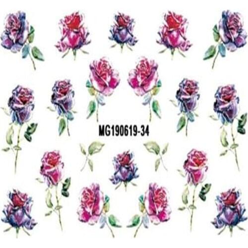 Cubic 6D Nail Stickers Non- Trace Engraved Flowers Web Celebrity Flower Acrylic Water Slide Nail Decals Manicure Women Girl Gift