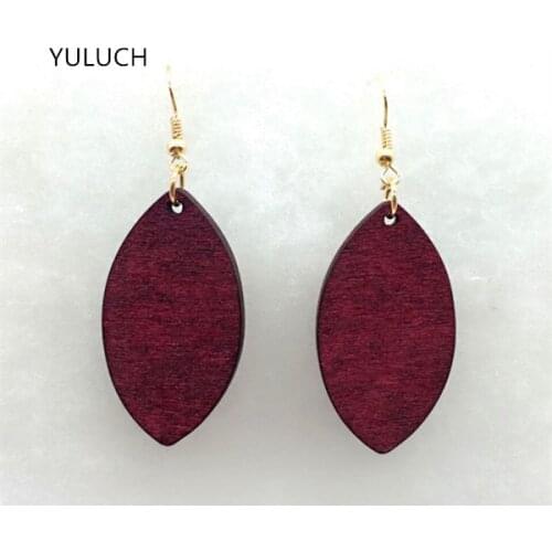 Big round CROSS personality hollow latest african red wood earrings jewelry pair 2016 good quality new design