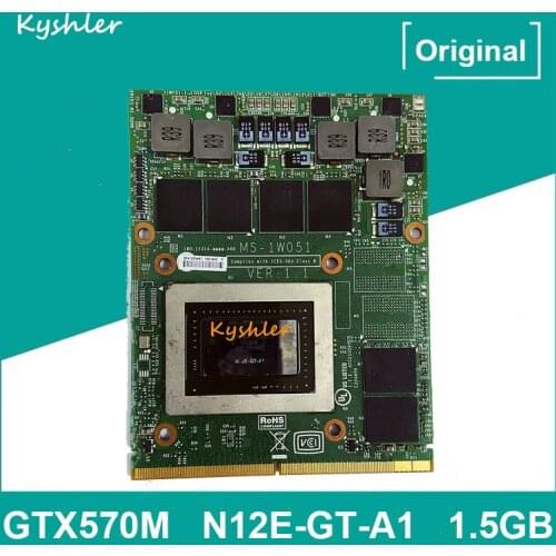 Original GTX570M GTX 570M N12E-GT-A1 Video Graphics Card For MSI 16F1 16F2 1761 GT60 GT70 GT683 GT680 GX680 GT780 GX780 GT660