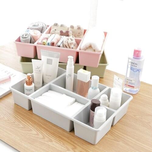 Underwear Plastic Storage Box Socks Compartment Organizer Bins Makeup for Cosmetic Container Home Bedroom Desktop Essential Oil