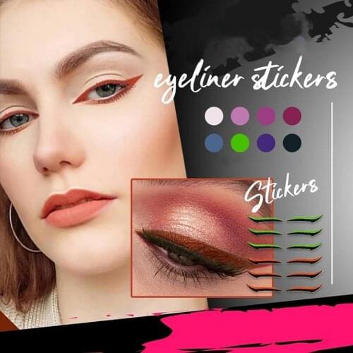 Reusable Eyeliner Sticker Waterproof Anti-Fall Cat Eyes Double Eyelid Line Patch Self Adhesive Eyeliner Tools Makeup Stickers